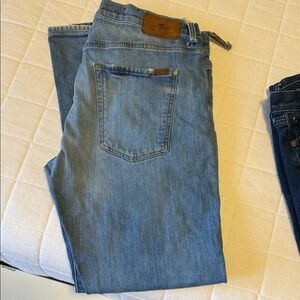 7 For All Mankind Light Blue Straight Jeans
